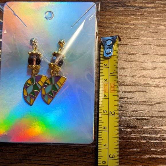 Abstract Art Earrings - Picture 6 of 9